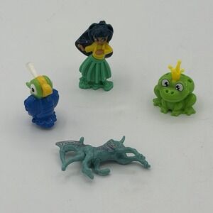 Kinder Joy Mini Toy Lot – Princess, Crown Frog, Tropical Bird & Mythical Beast